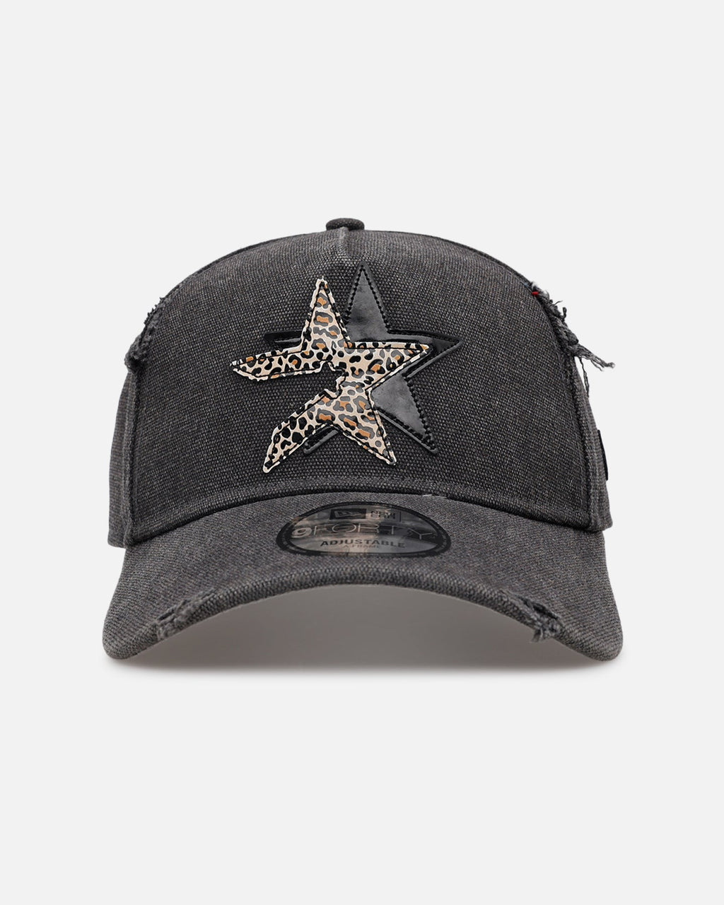 New Era Houston Astros 'Patent Leather' 9FORTY A-Frame Strapback Washed Black