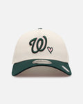 New Era Washington Nationals 'Pink Satin Hearts Green' 9FORTY A-Frame Snapback Chrome/Dark Green
