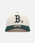 New Era Boston Red Sox 'Pink Satin Hearts Green' 9FORTY A-Frame Snapback Chrome/Dark Green