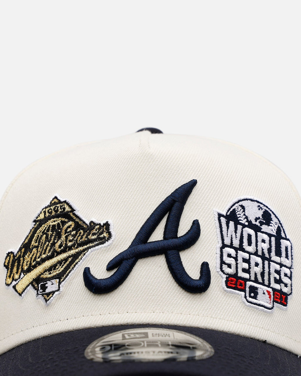 New Era Atlanta Braves 'World Series Logo' 9FORTY A-Frame Snapback Chrome