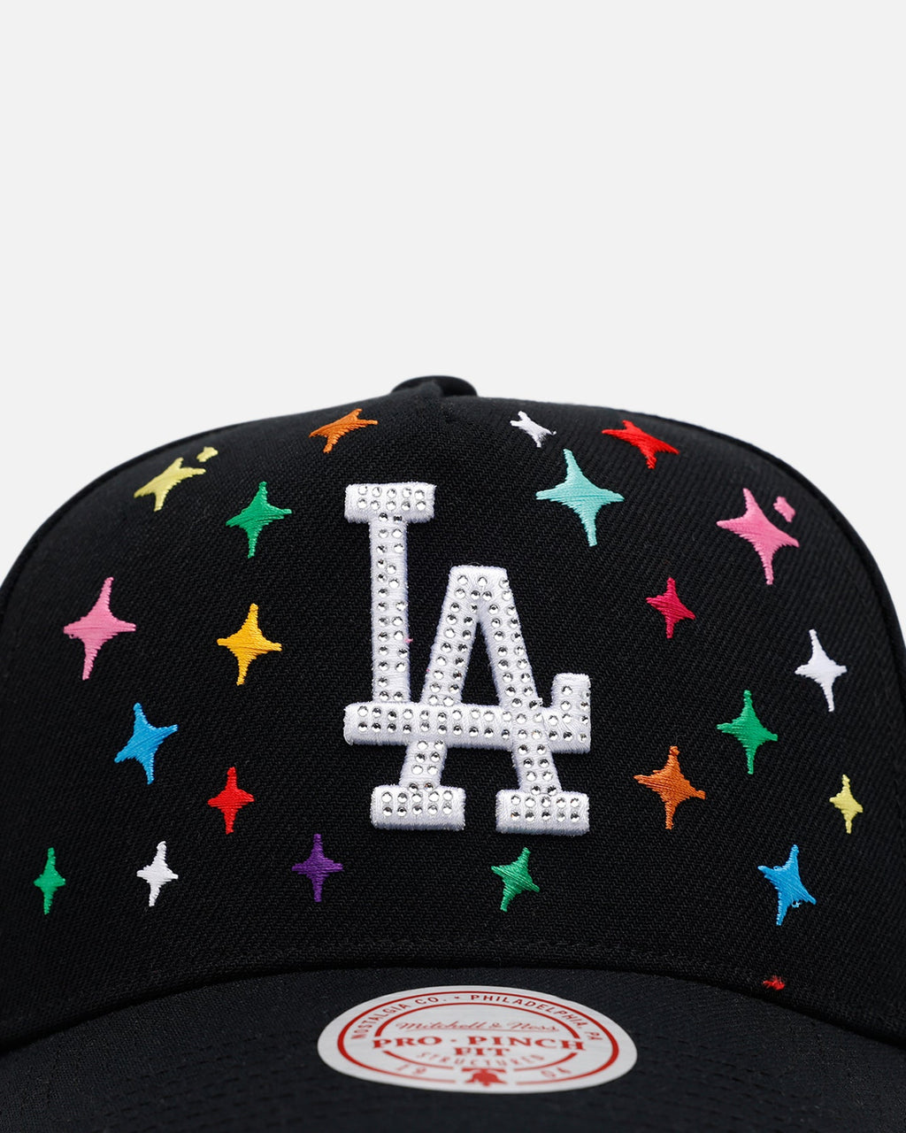 Mitchell & Ness Los Angeles Dodgers 'Rhinestone Luxury' Pro Pinch Snapback Black