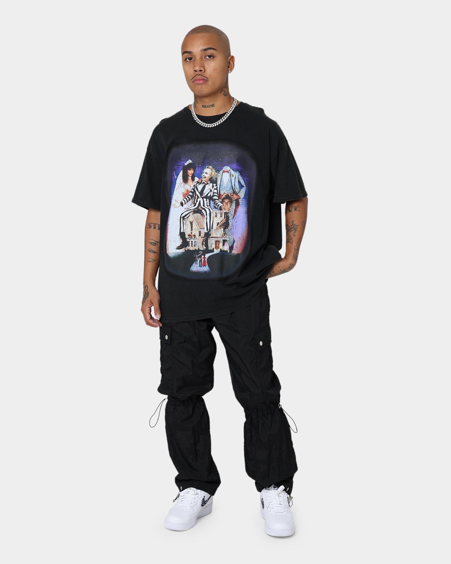 73Studio X Beetlejuice Beetlejuice Vintage T-Shirt Black Wash
