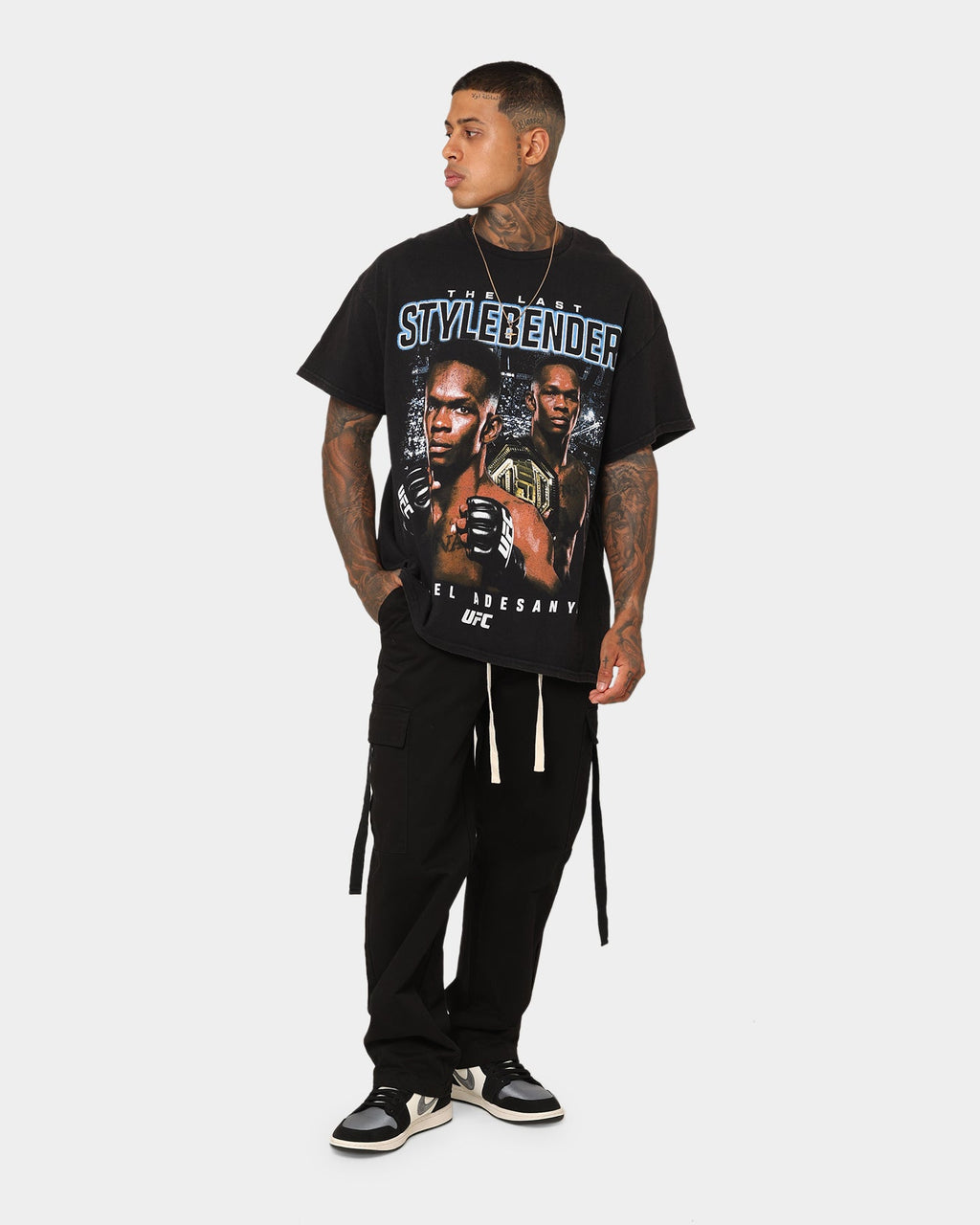 UFC By Goat Crew Israel Adesanya Stylebender Vintage T-Shirt Black Wash