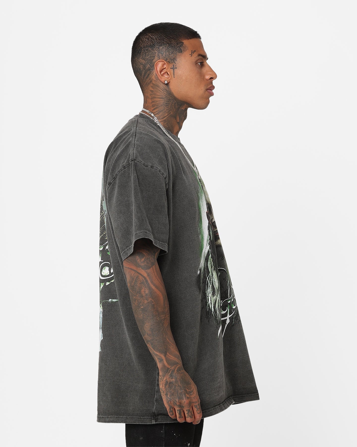 73Studio X The Lord Of The Rings Legolas Heavyweight Vintage T-Shirt Black Wash