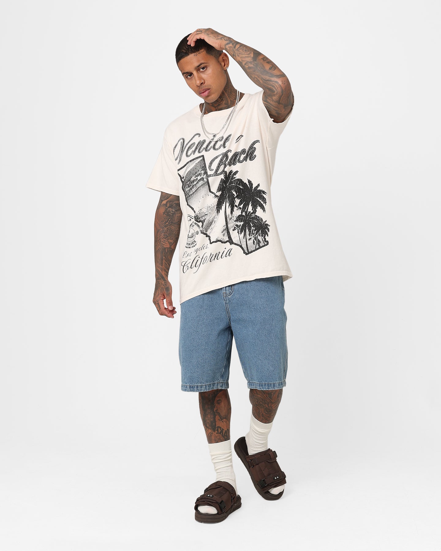 American Thrift Venice Beach Vintage T-Shirt Off White
