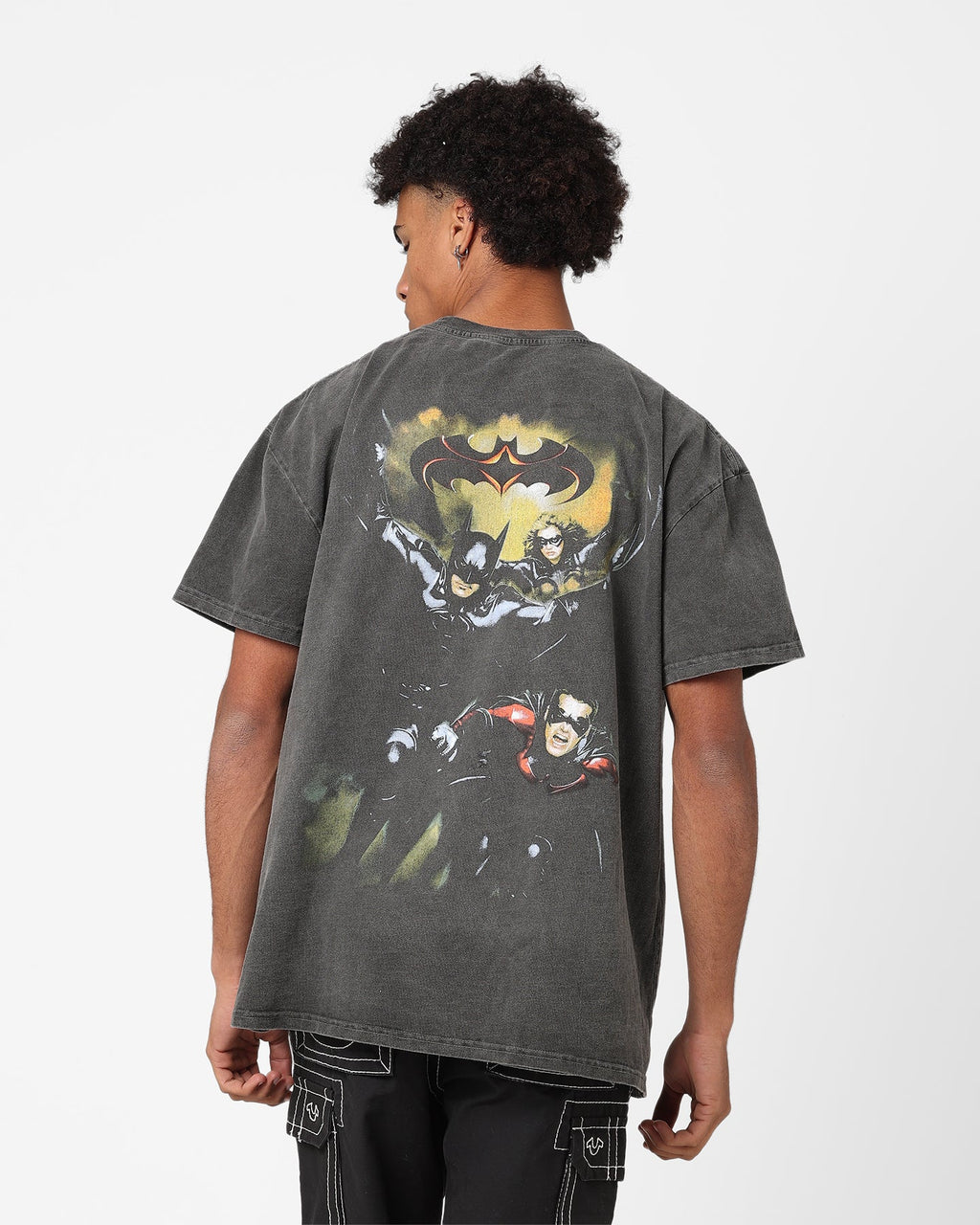 American Thrift X DC 1997 Batman & Robin Heavyweight Vintage T-Shirt Black Wash
