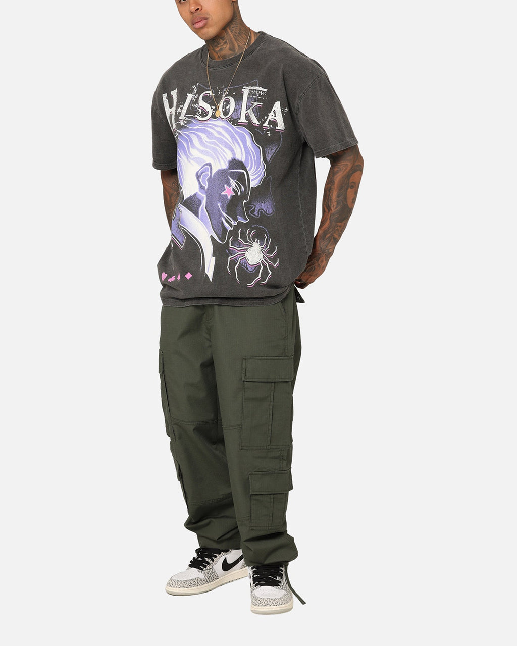 Goat Crew X Hunter X Hunter Hisoka Heavyweight Vintage T-Shirt Black Wash