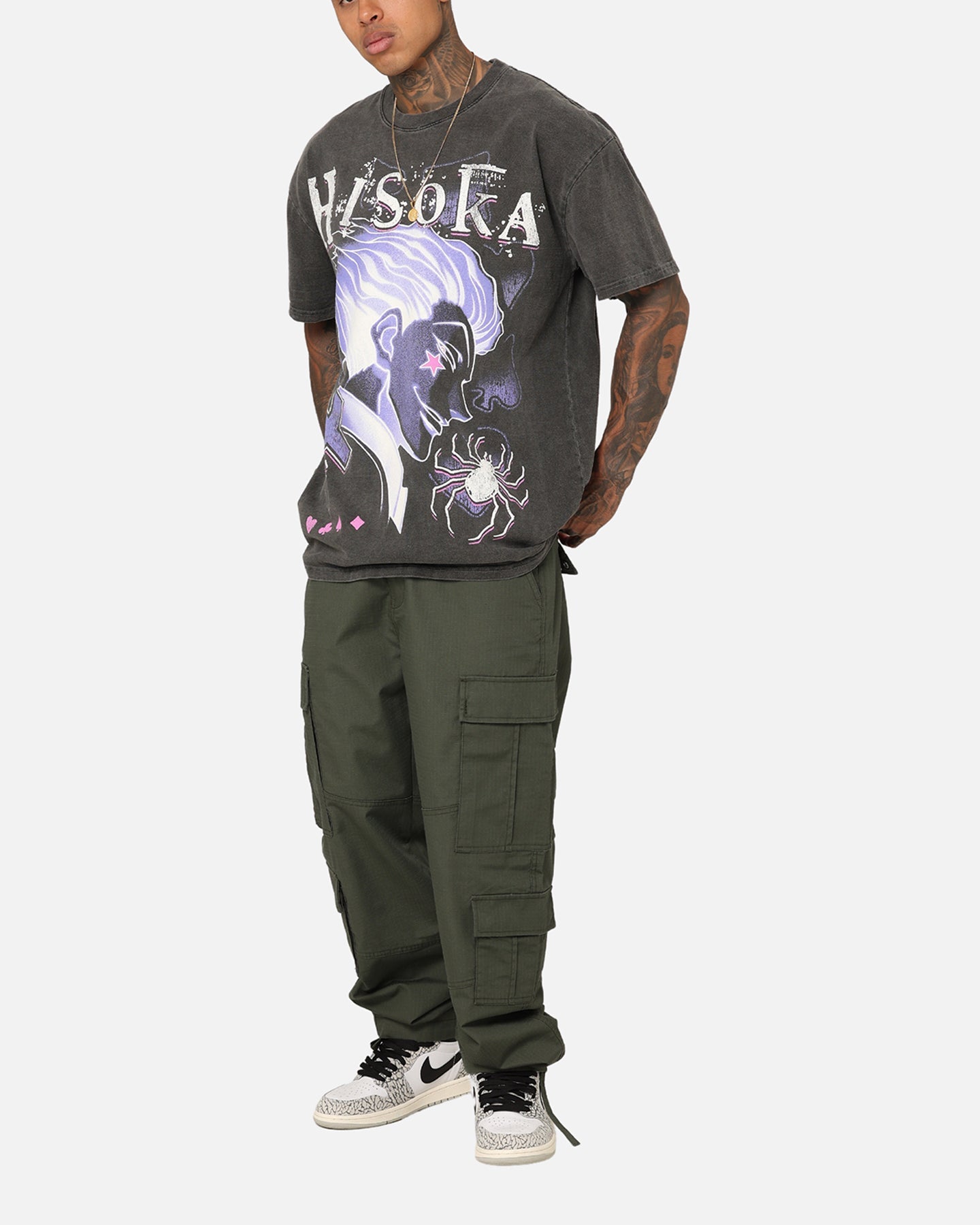 Goat Crew X Hunter X Hunter Hisoka Heavyweight Vintage T-Shirt Black Wash