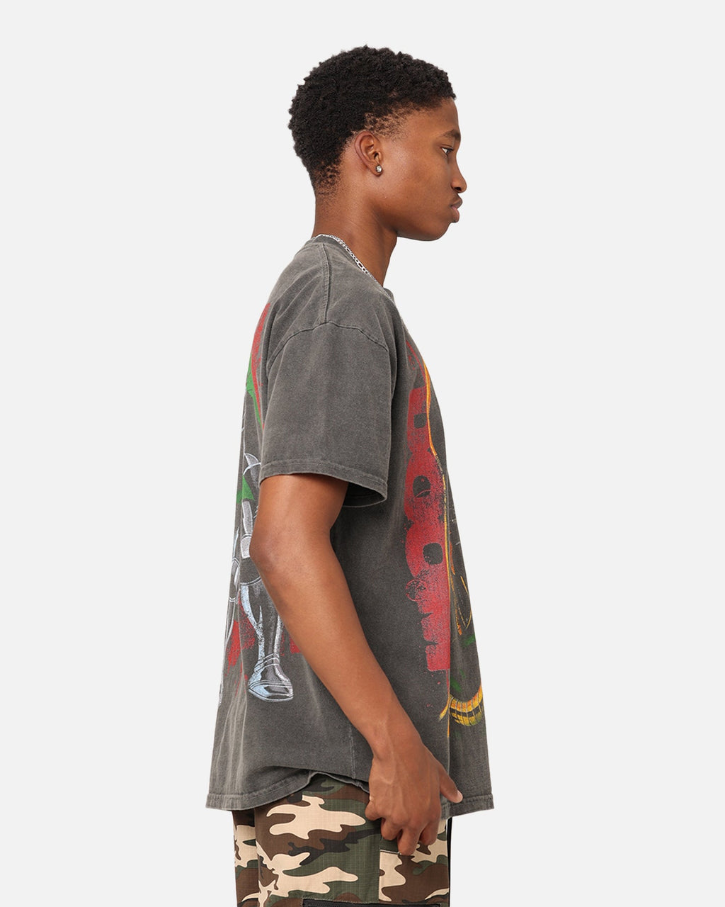 Marvel Doctor Doom Heavyweight Vintage T-Shirt Black Wash