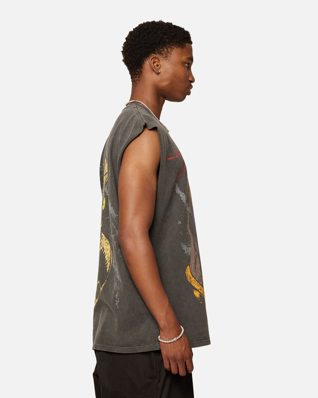 Marvel Thanos Heavyweight Vintage Muscle T-Shirt Black Wash