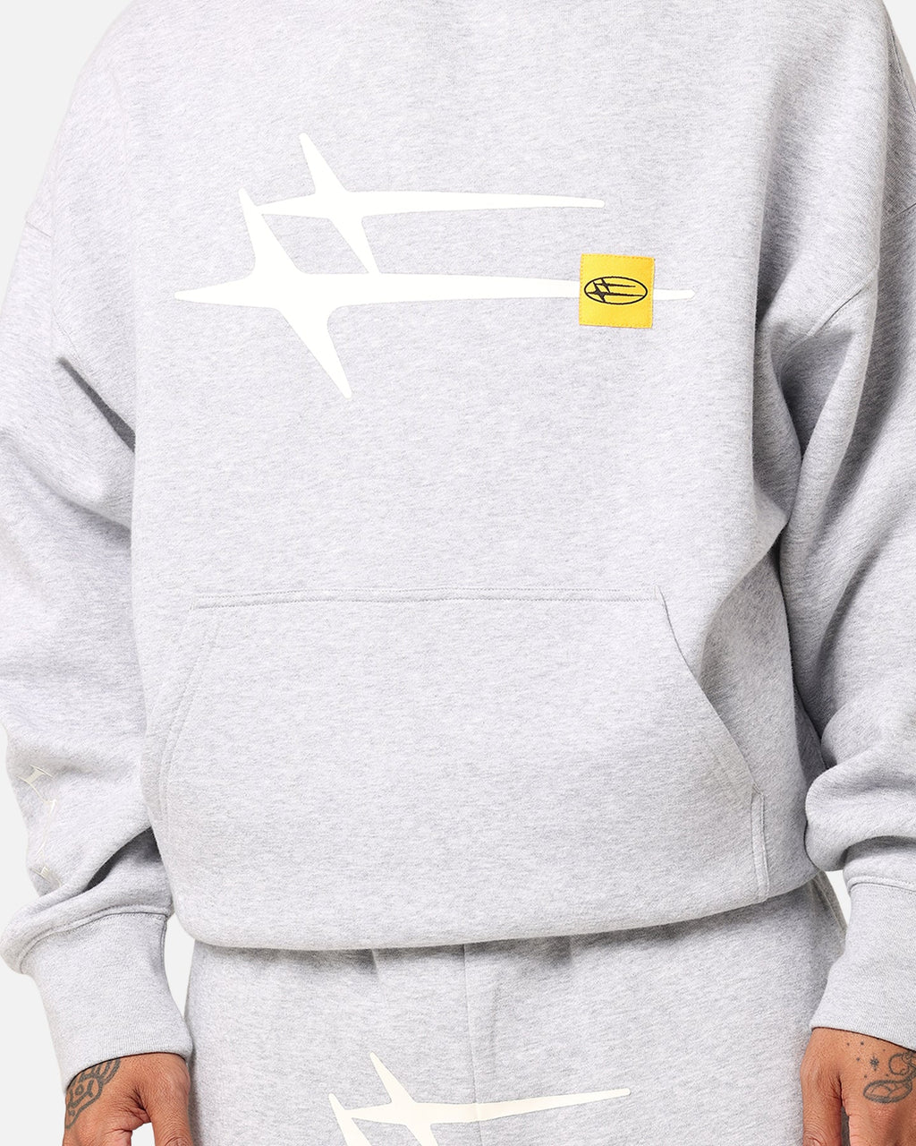 Loiter Hybrid Hoodie Grey Marle