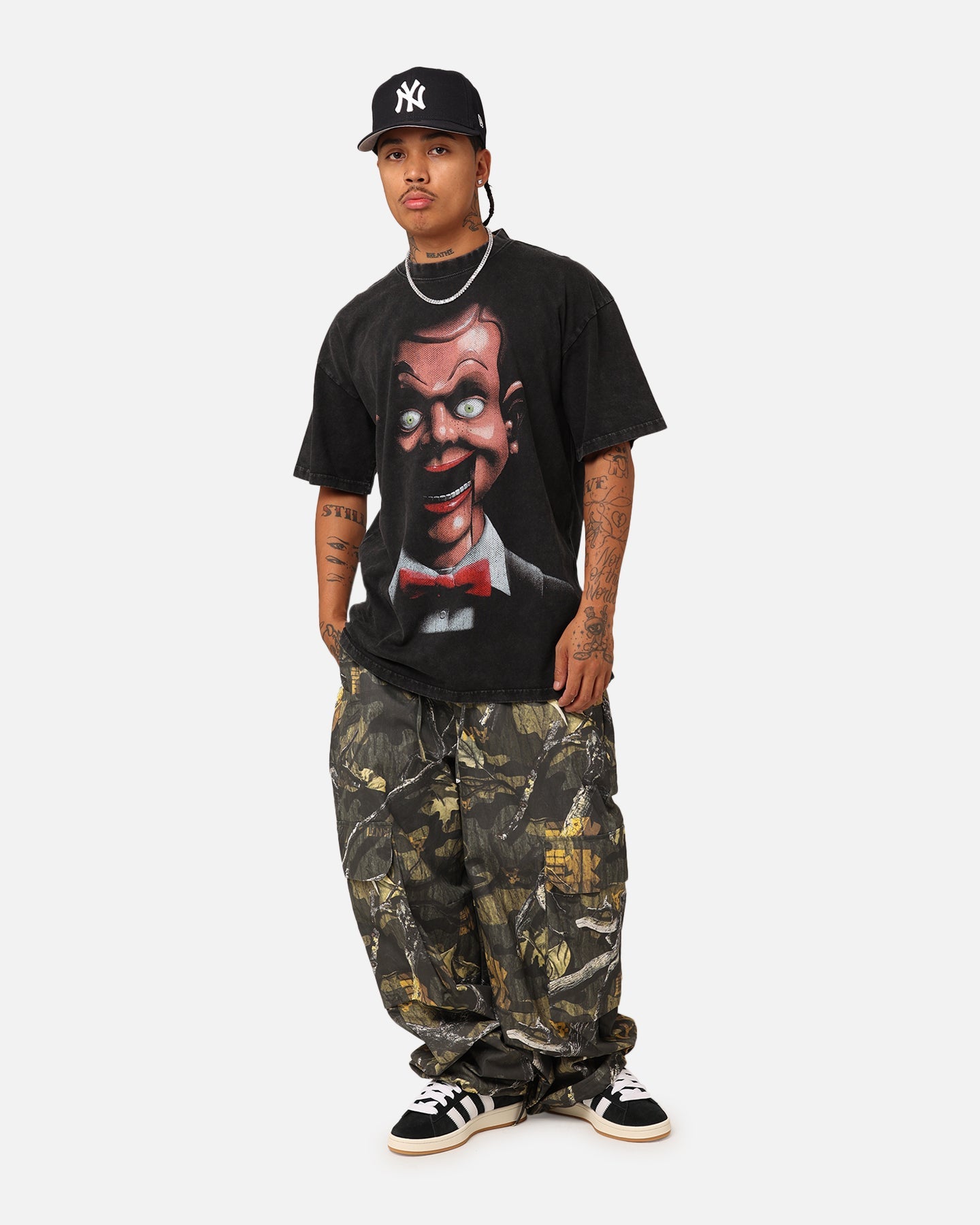 American Thrift X Goosebumps Living Dummy Vintage T-Shirt Black Wash