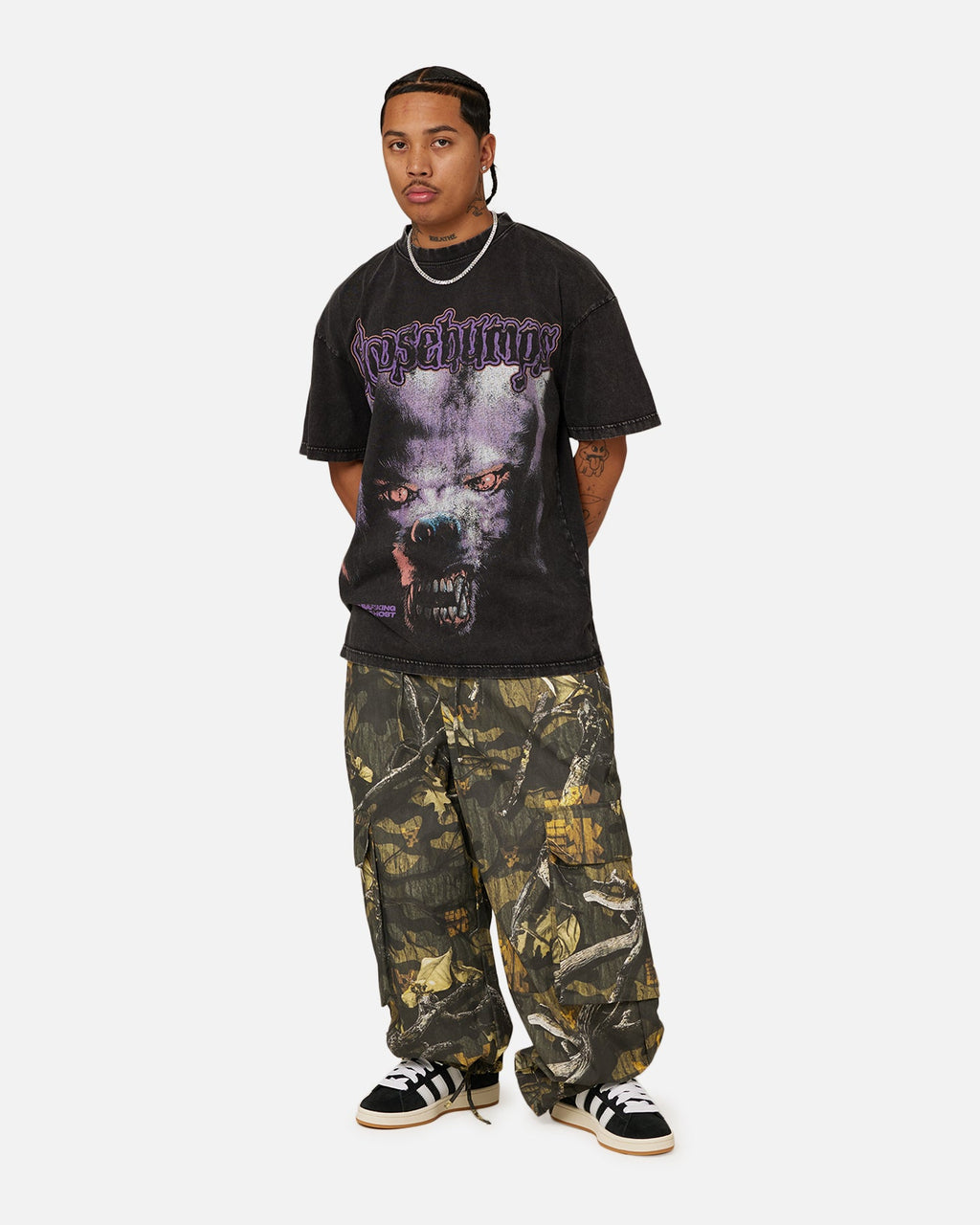 American Thrift X Goosebumps Barking Ghost Vintage T-Shirt Black