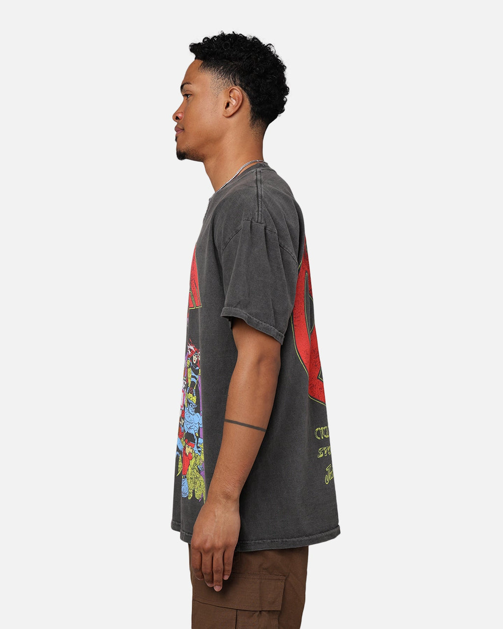 Marvel X-Men The X-Men Heavyweight Vintage T-Shirt Washed Black