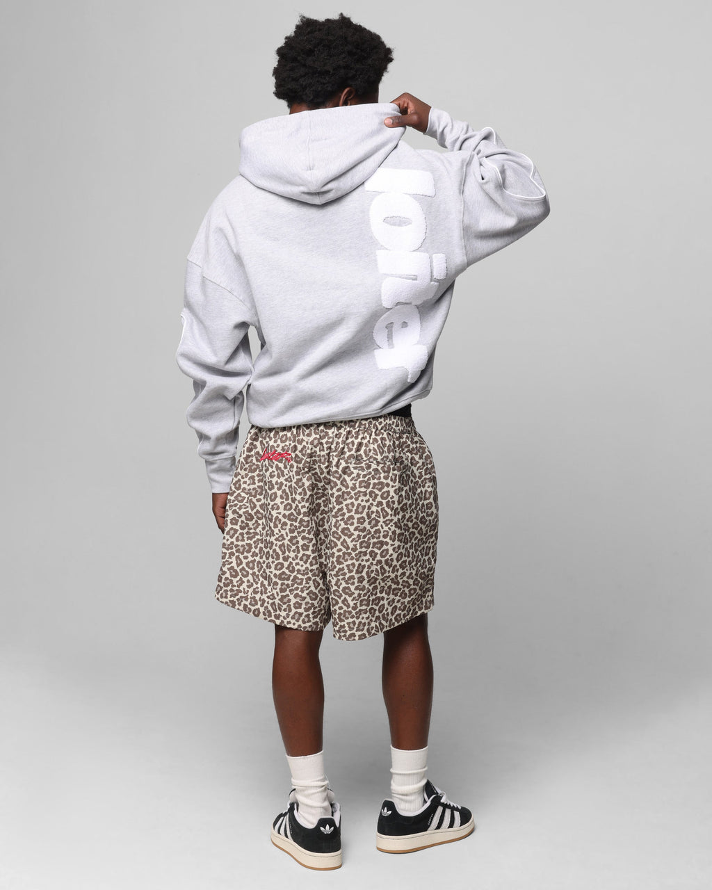Loiter Pin Line Premium Hoodie Grey Marle