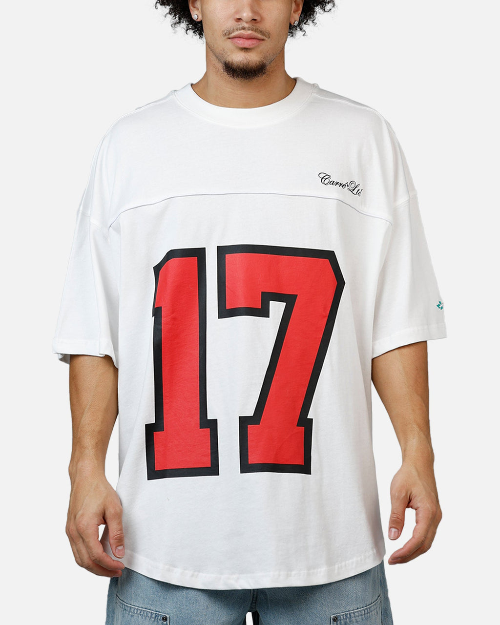 Carre Hitta Grid Iron T-Shirt Off White/Red
