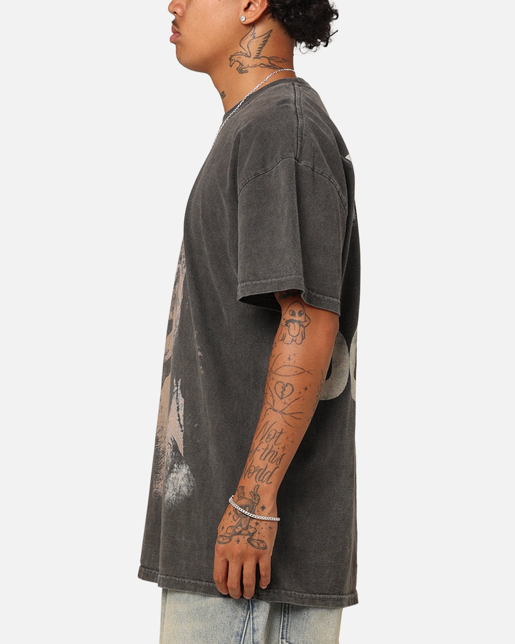 Star Wars Jar Jar Binks Heavyweight T-Shirt Black Wash