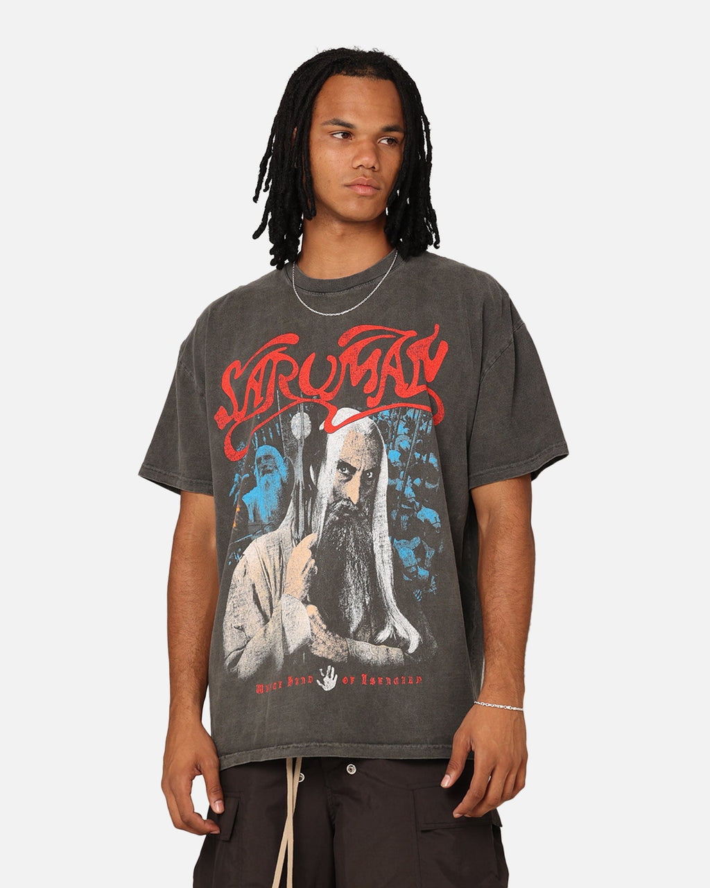 American Thrift X Lord Of The Rings Saruman Heavyweight T-Shirt Black Wash