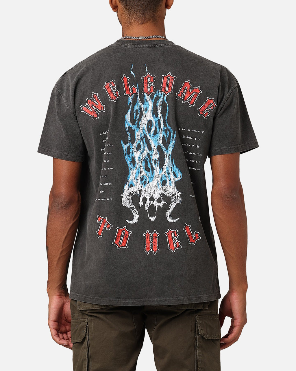 American Thrift X Lord Of The Rings The Balrog Heavyweight T-Shirt Black Wash