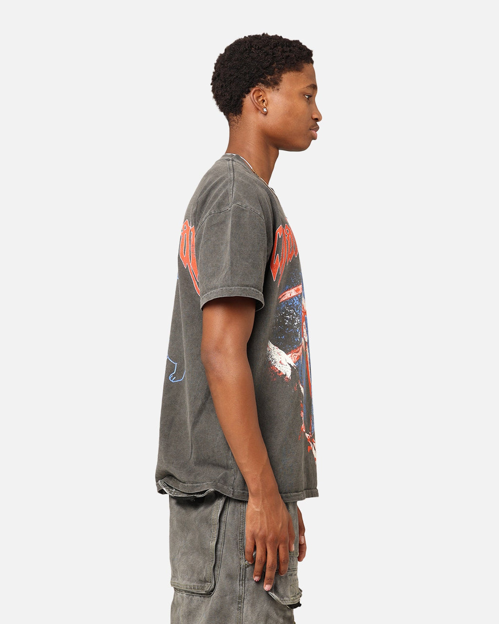 Goat Crew X Chainsaw Man Heavyweight T-Shirt Black Wash