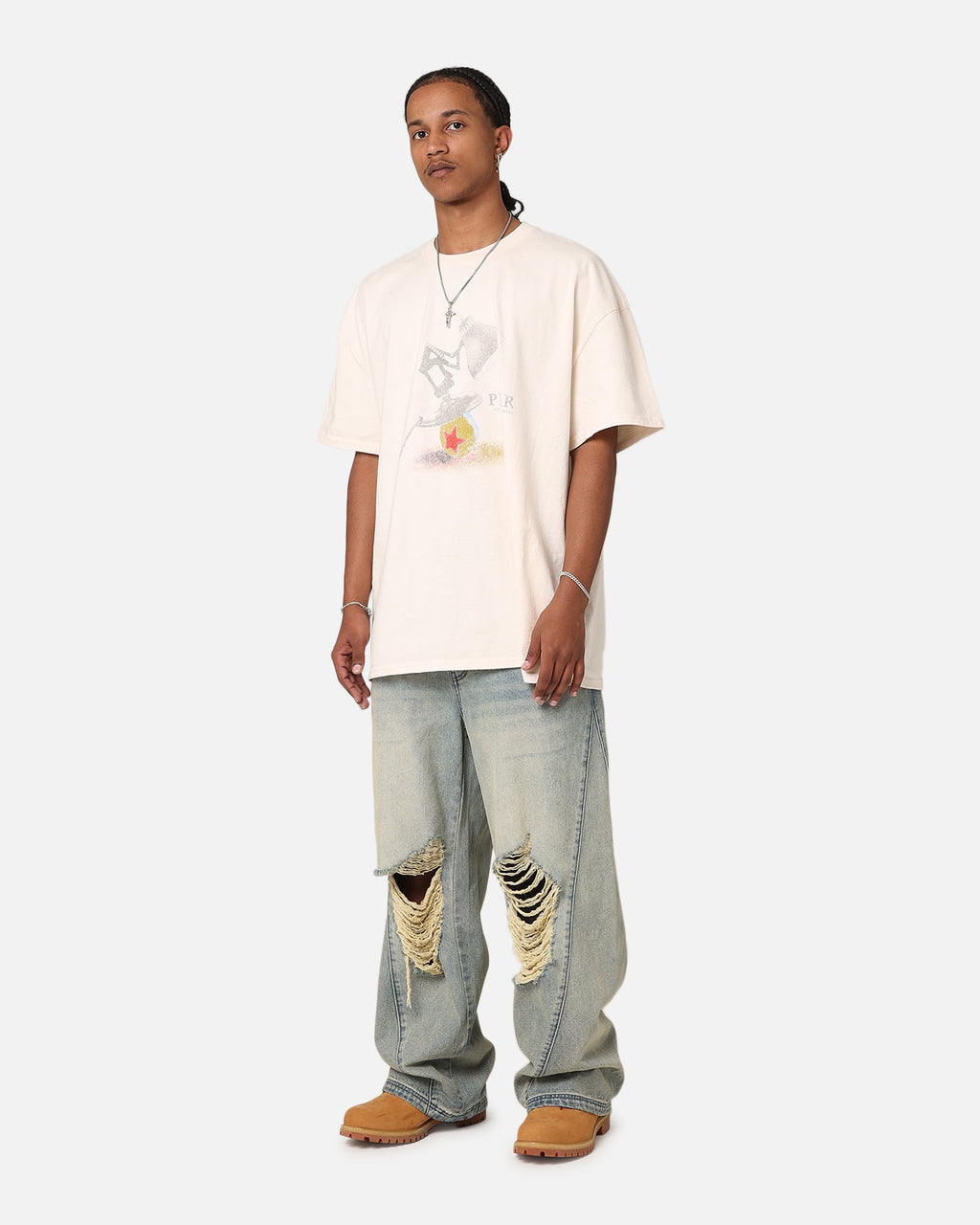 73Studio X Pixar Heavyweight T-Shirt Off White