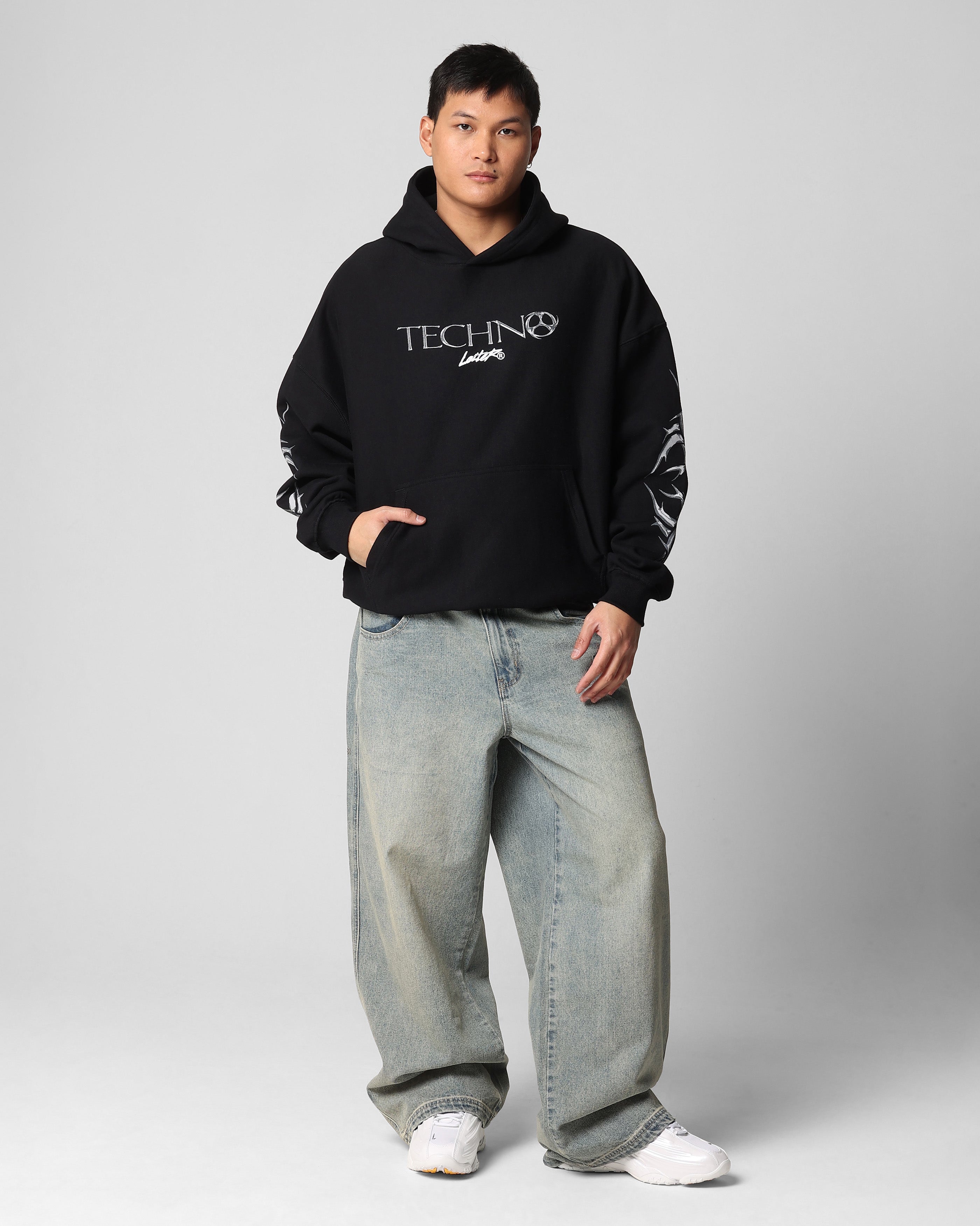Loiter Techno Hoodie Black