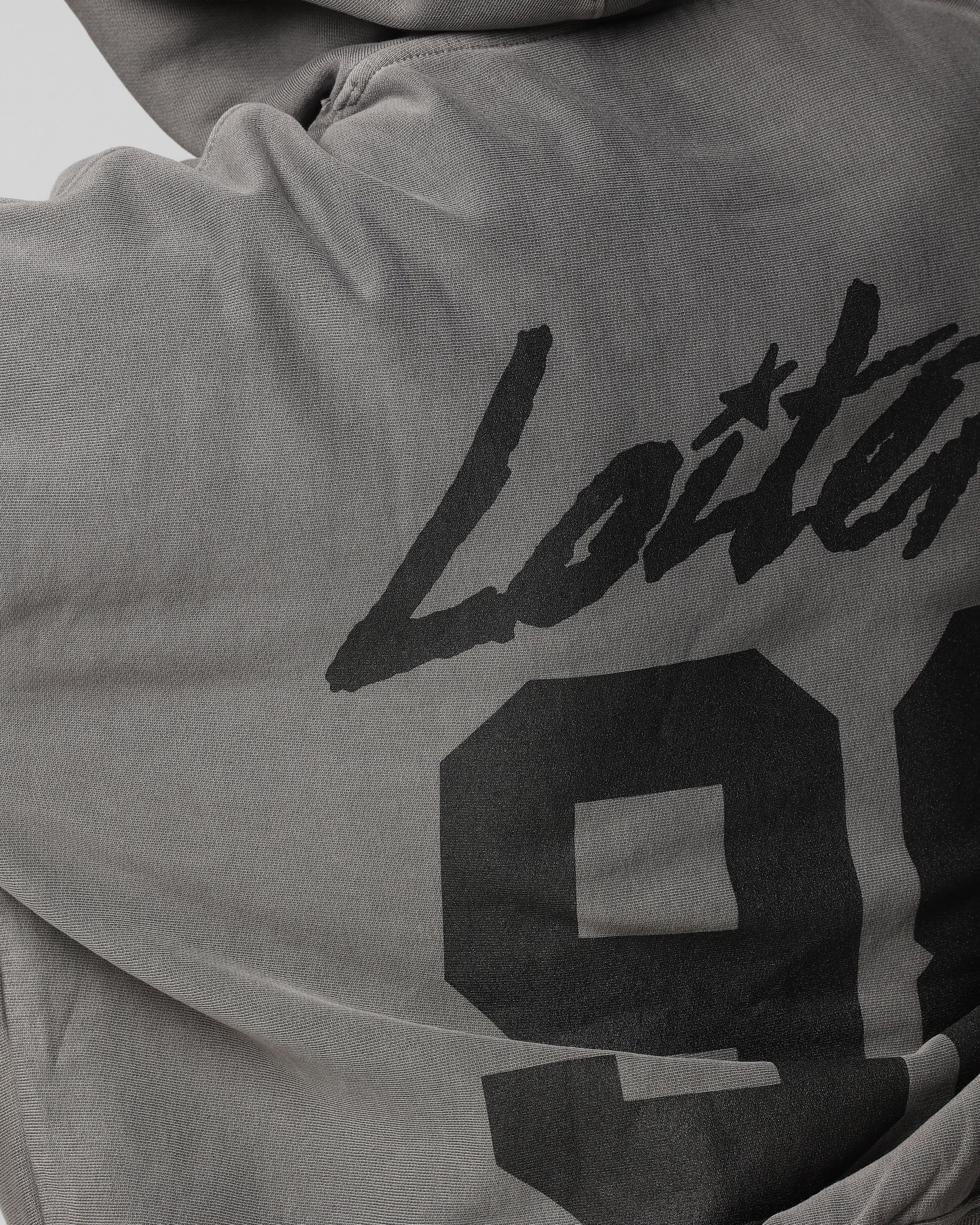 Loiter Training Day Hoodie Washed Charcoal