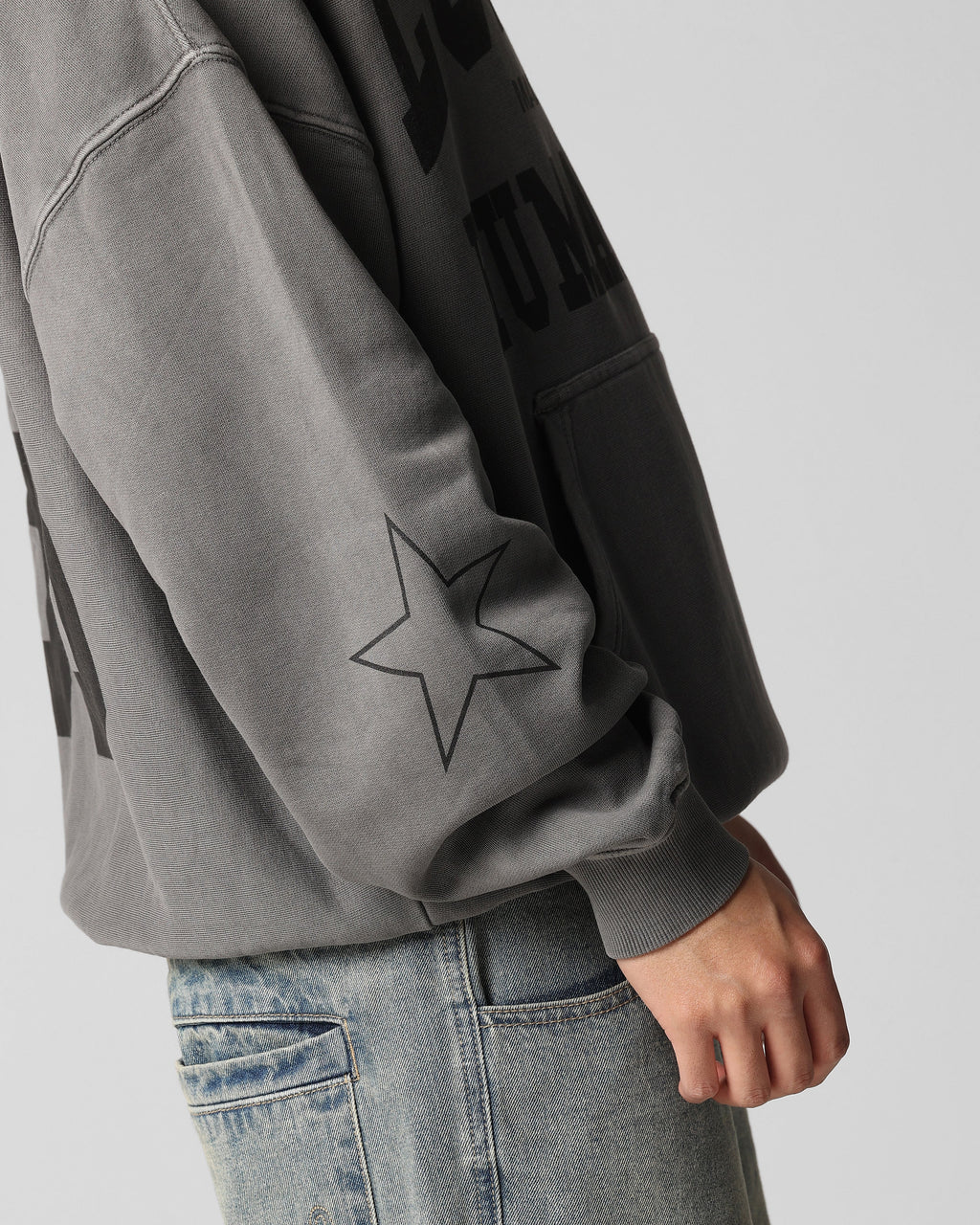 Loiter Training Day Hoodie Washed Charcoal