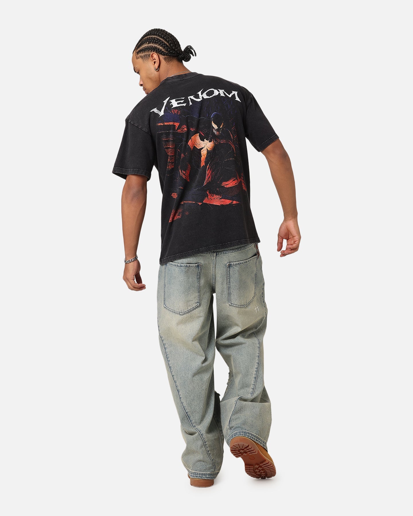 Goat Crew Marvel Spider-Man Y2K Venom The Host Vintage T-Shirt Black Acidwash