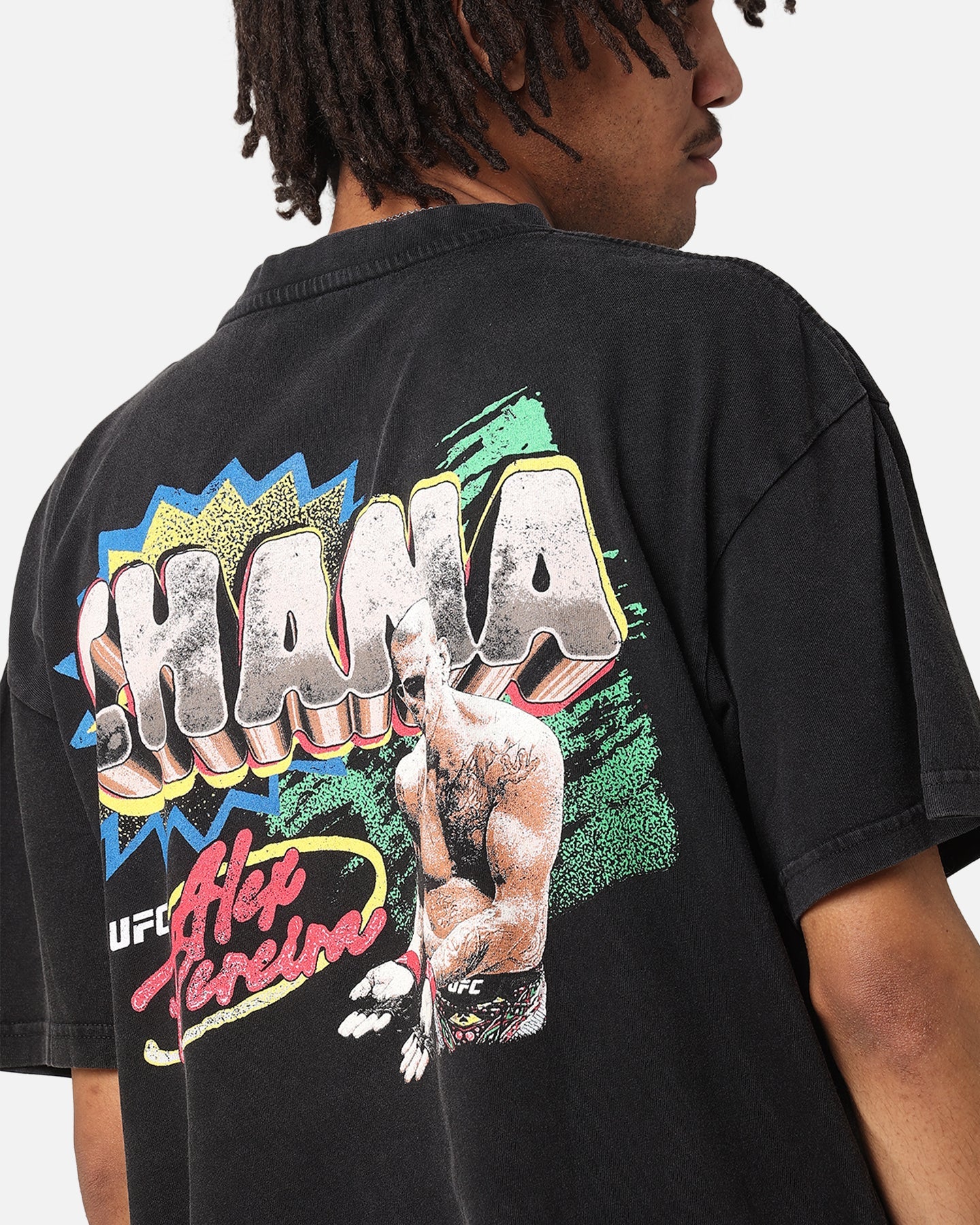 UFC By Culture Kings Alex Pereira Chama Vintage T-Shirt Black Acidwash