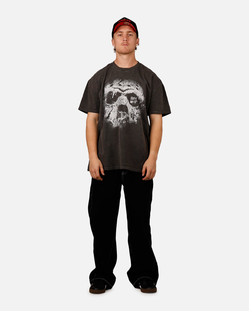 American Thrift X Friday The 13th 'Horror Classics' 13th Classic Heavyweight T-Shirt Black Wash