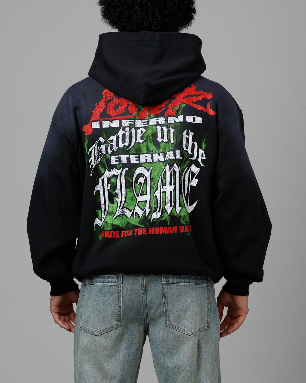 Loiter Inferno Zip Hoodie Vintage Black