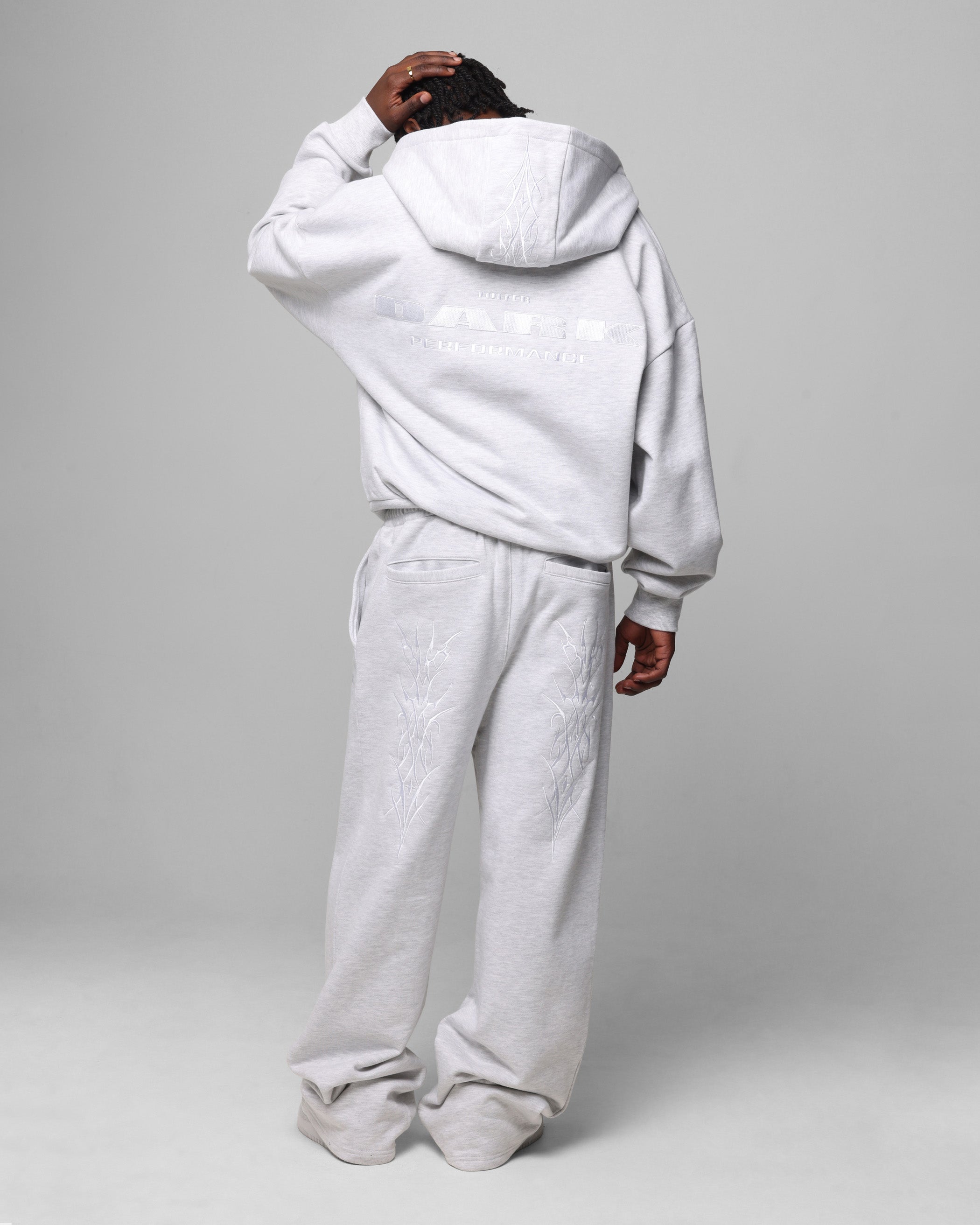 Loiter Blood Born Zip Hoodie Grey Marle