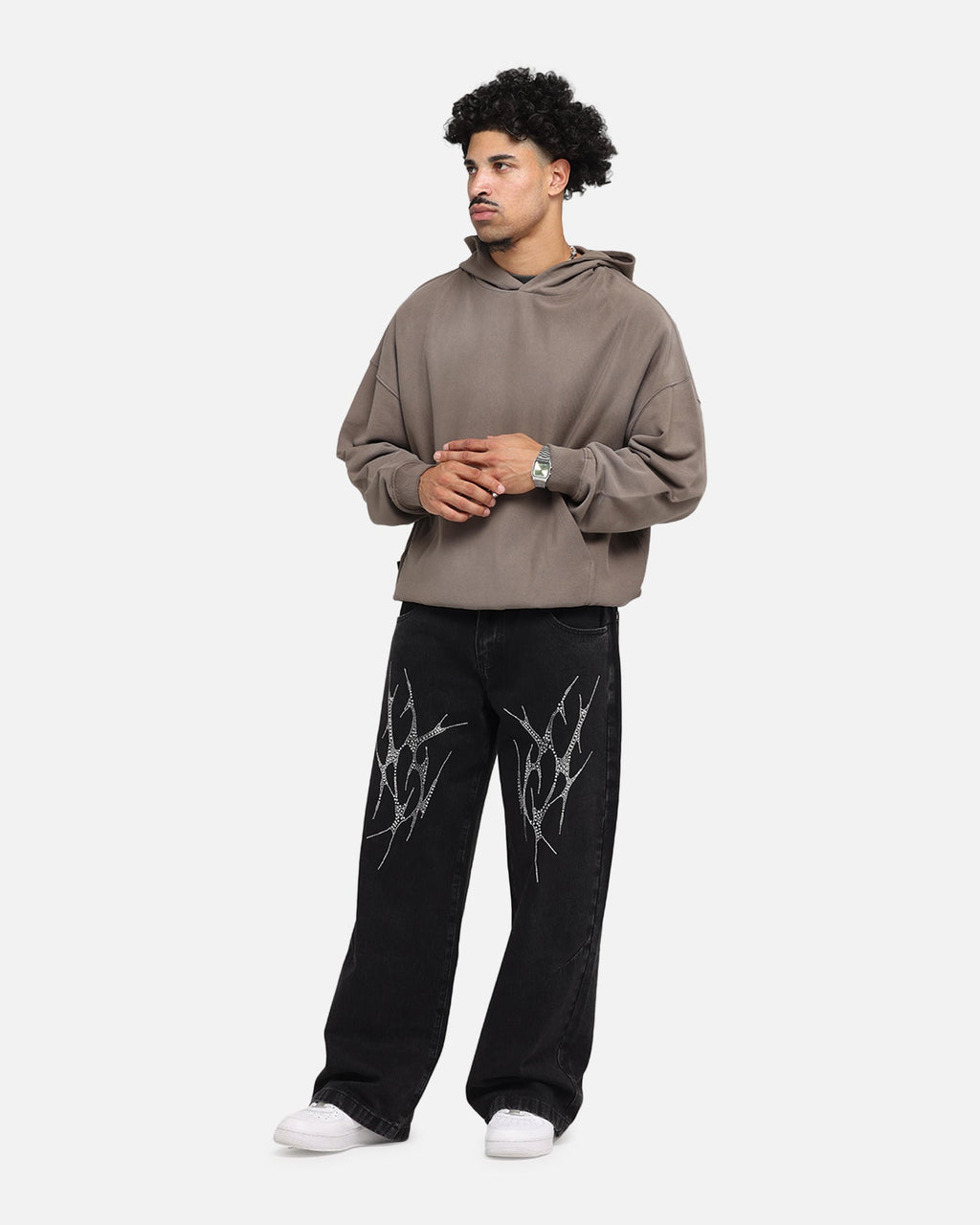 Saint Morta Manticore Boxy Hoodie Sunfade Brown