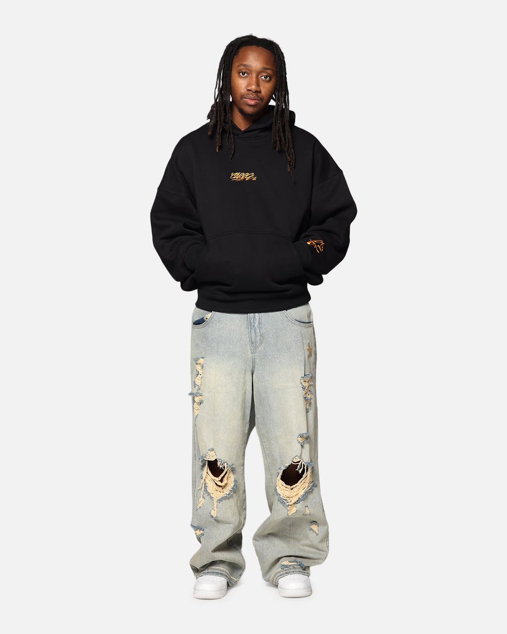 Carre Graffiti Logo Hoodie Black