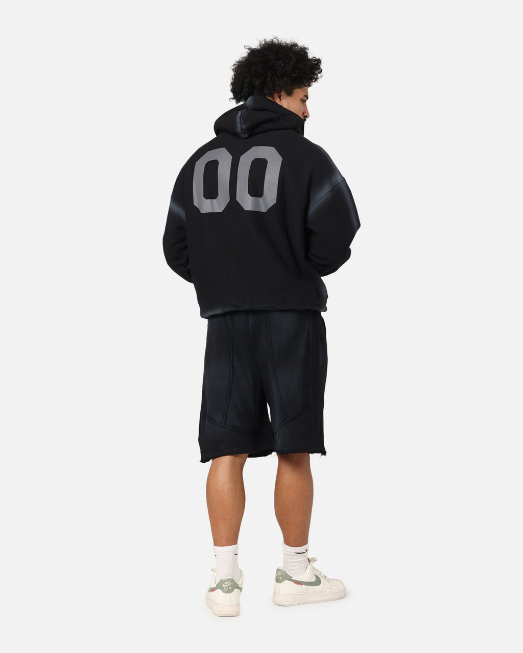 The Anti Order Mosh Boxy Hoodie Sunfade Black/Grey