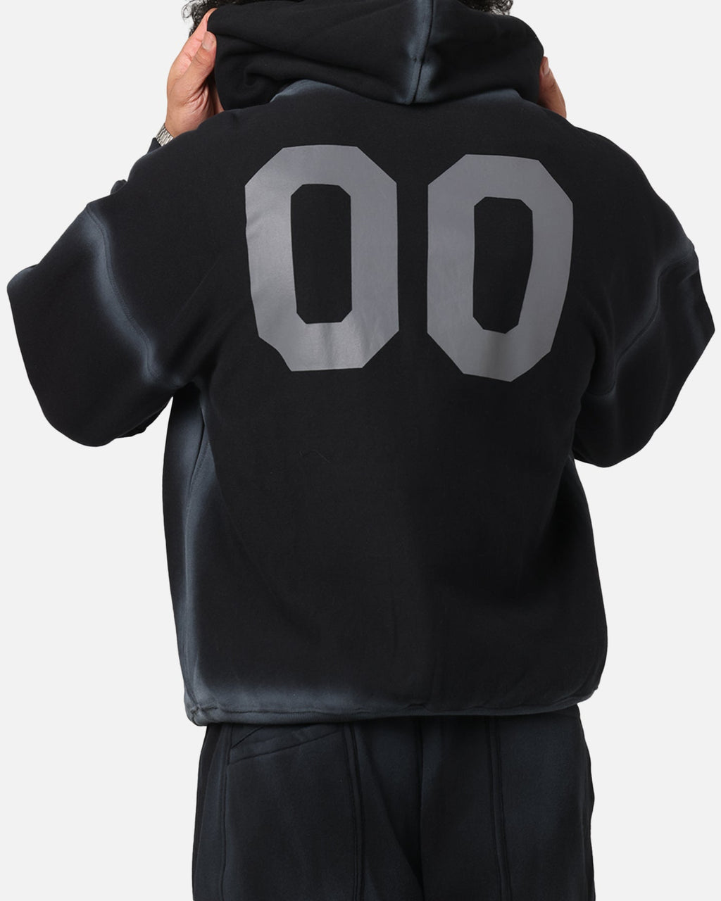 The Anti Order Mosh Boxy Hoodie Sunfade Black/Grey