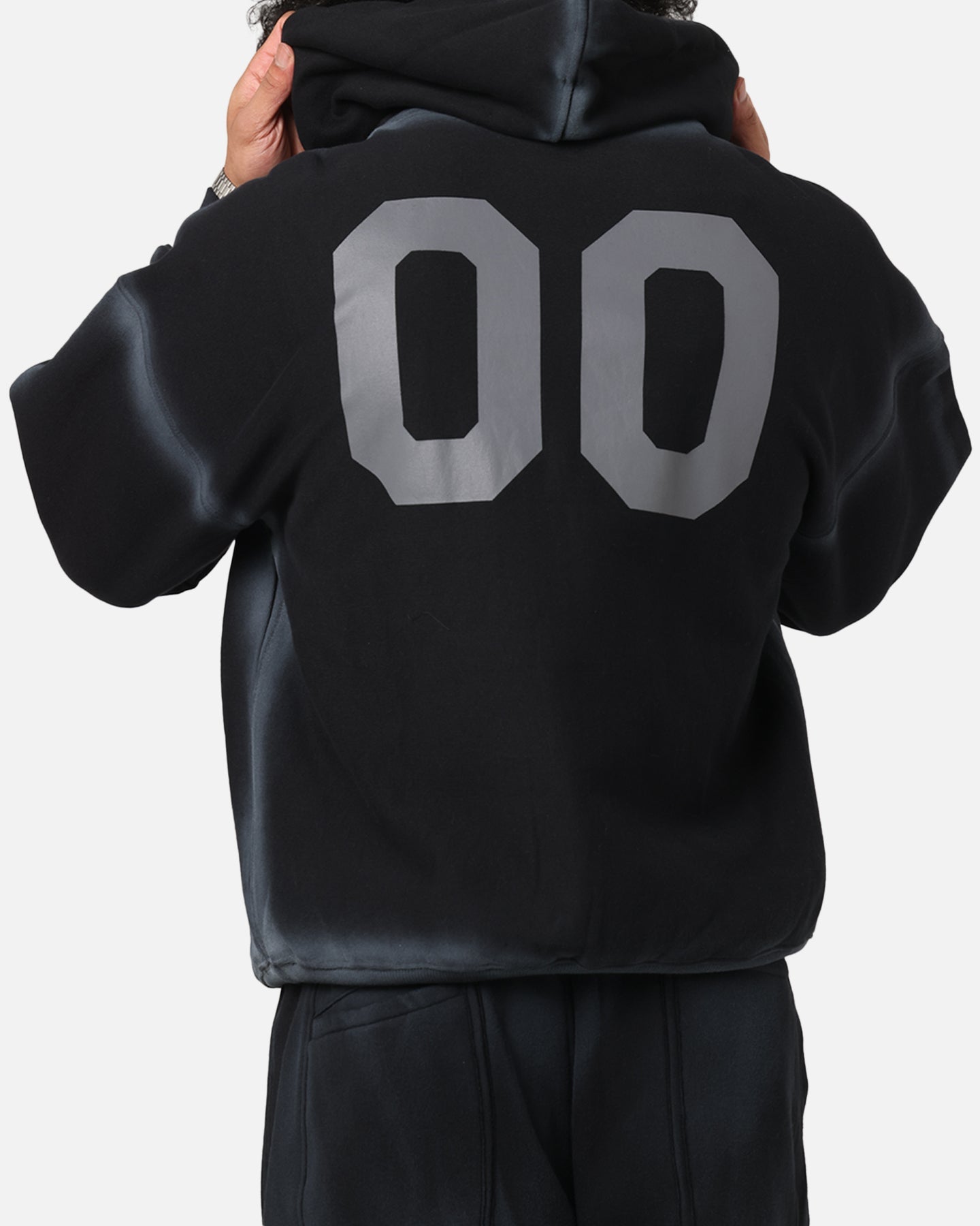 The Anti Order Mosh Boxy Hoodie Sunfade Black/Grey