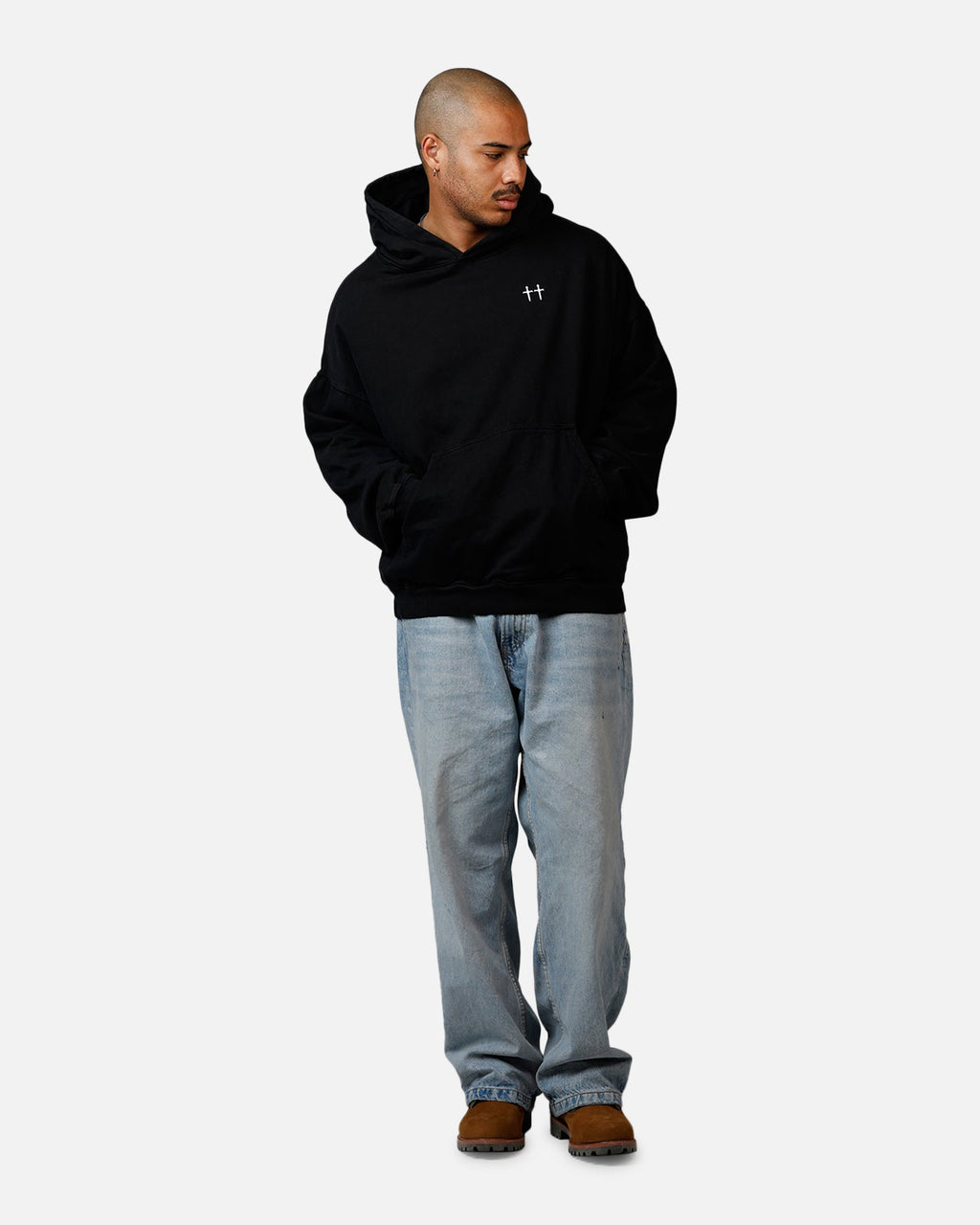 Saint Morta Ye Old Boxy Hoodie Black