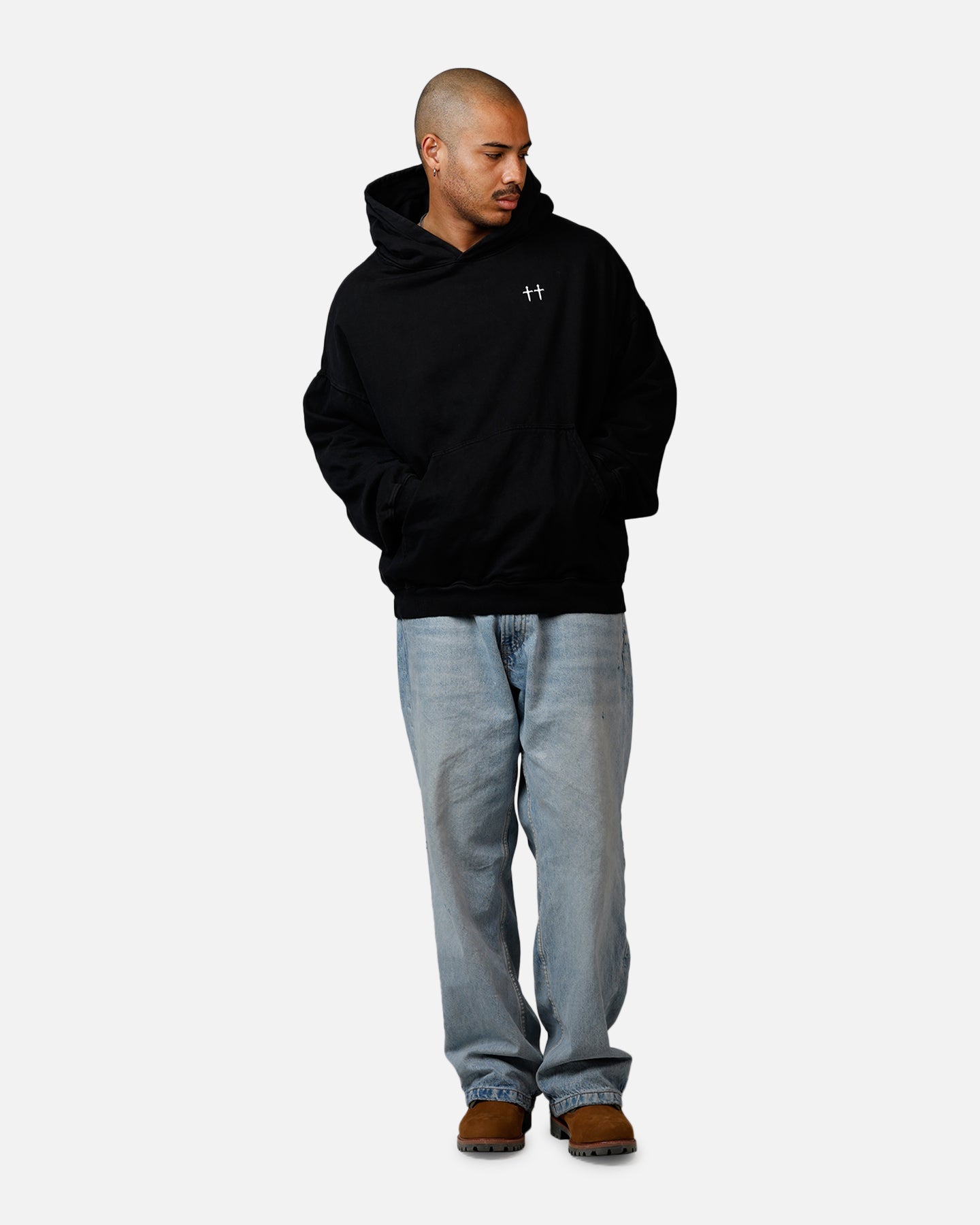 Saint Morta Ye Old Boxy Hoodie Black
