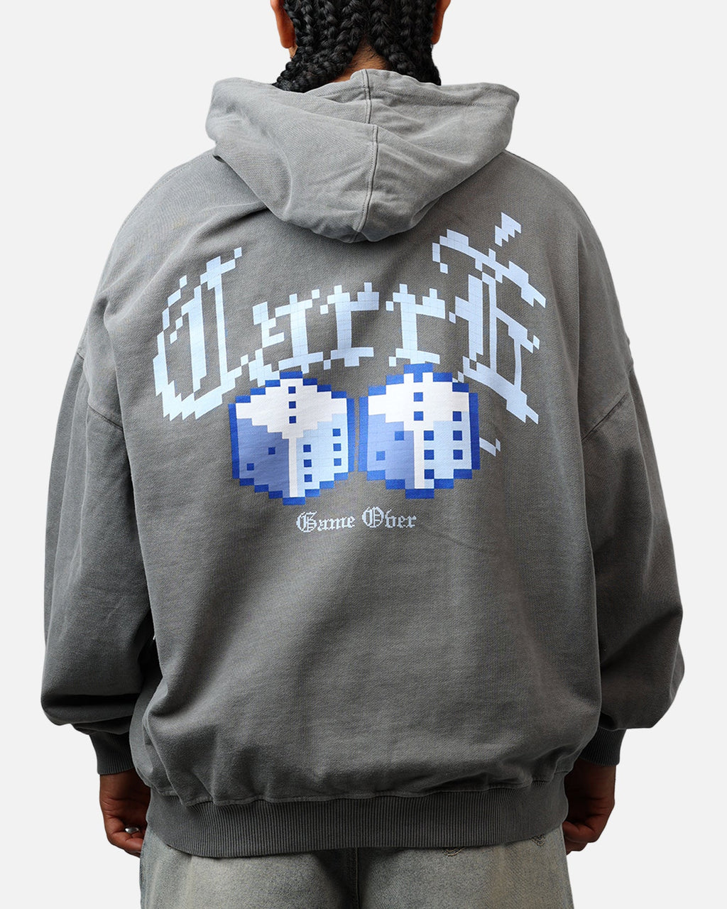 Carre Game Over Hoodie Washed Charcoal