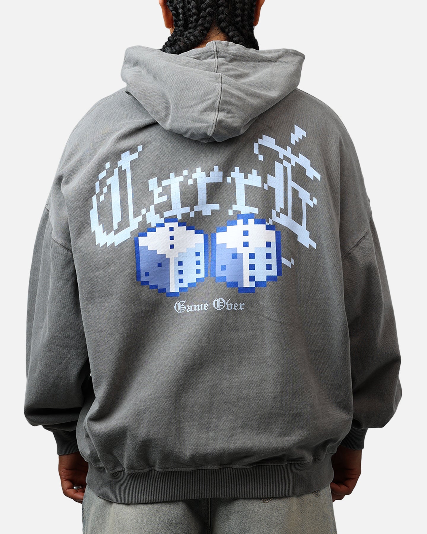 Carre Game Over Hoodie Washed Charcoal