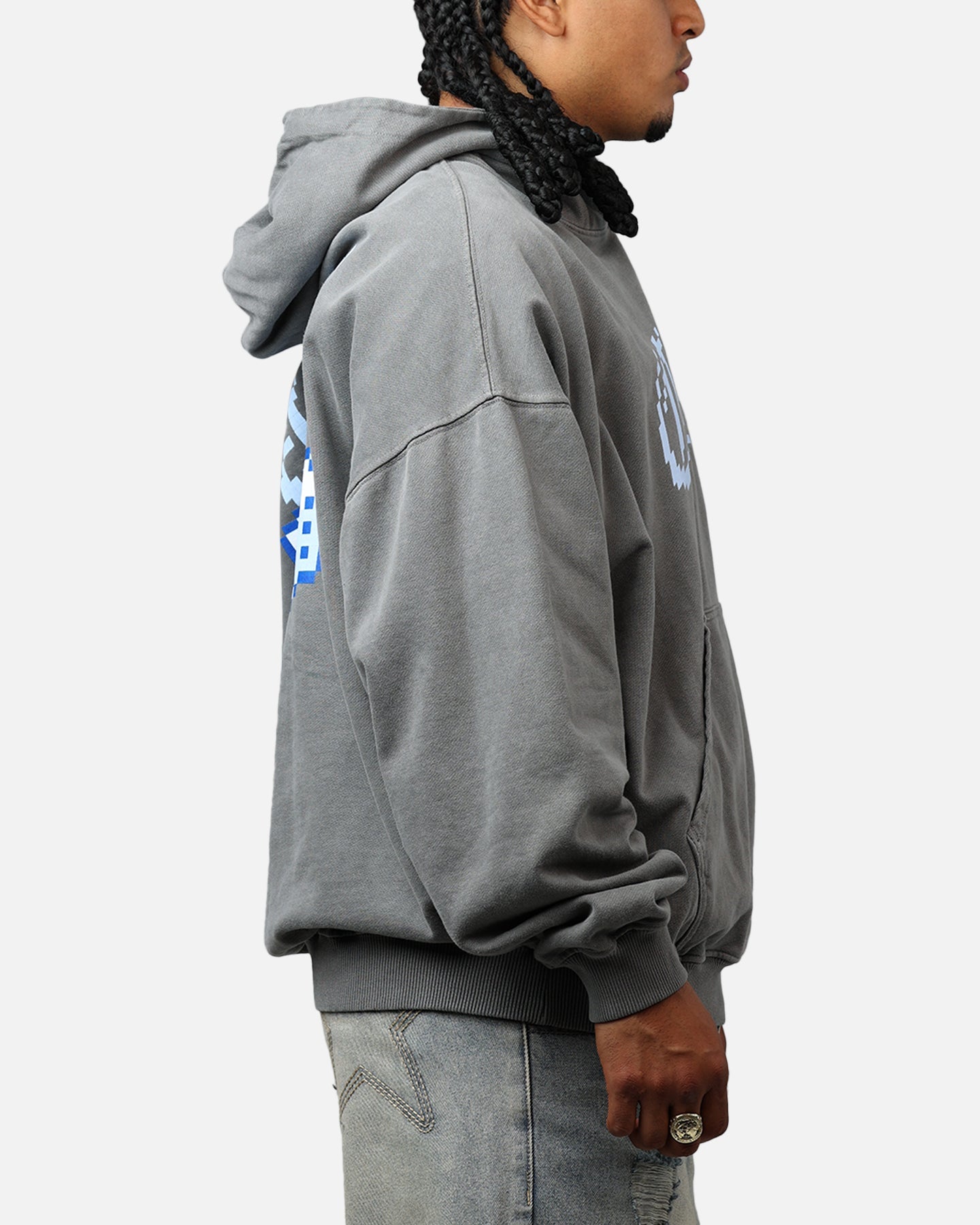Carre Game Over Hoodie Washed Charcoal