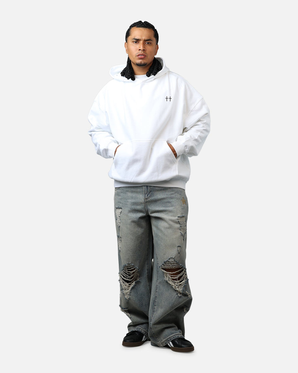 Saint Morta Maiden Boxy Hoodie White