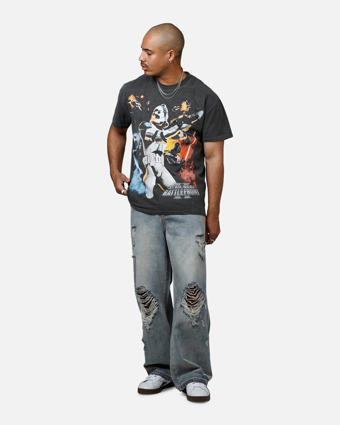 73Studio Star Wars Battlefront 2 Heavyweight T-Shirt Black Wash
