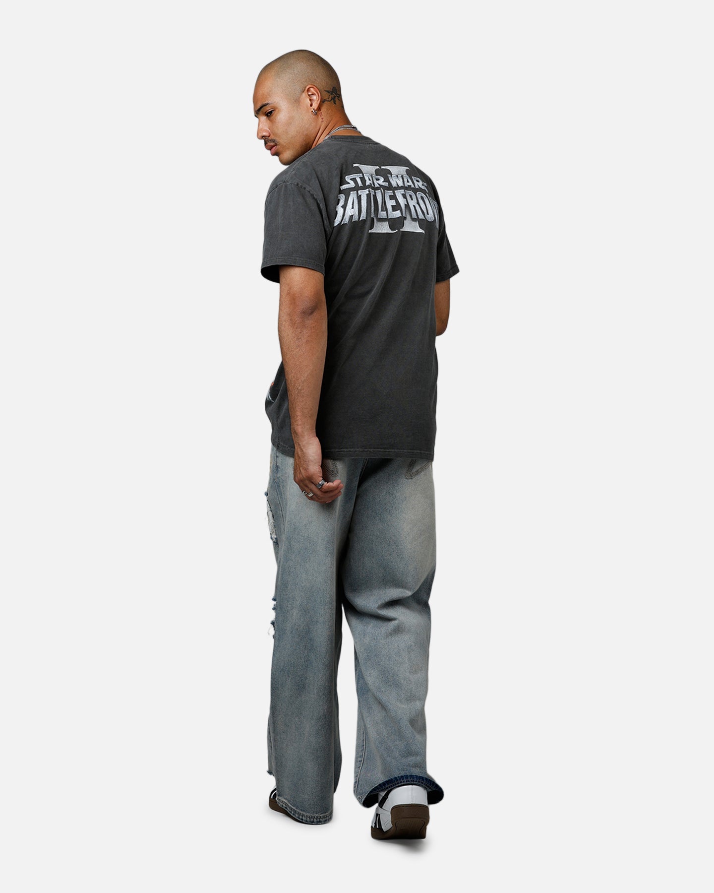 73Studio Star Wars Battlefront 2 Heavyweight T-Shirt Black Wash