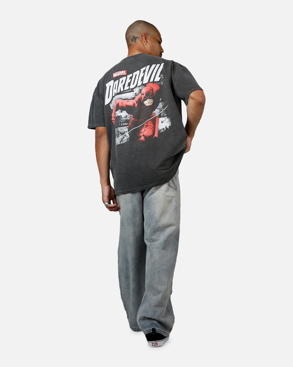 73Studio Marvel Daredevil Poster Heavyweight T-Shirt Black Wash