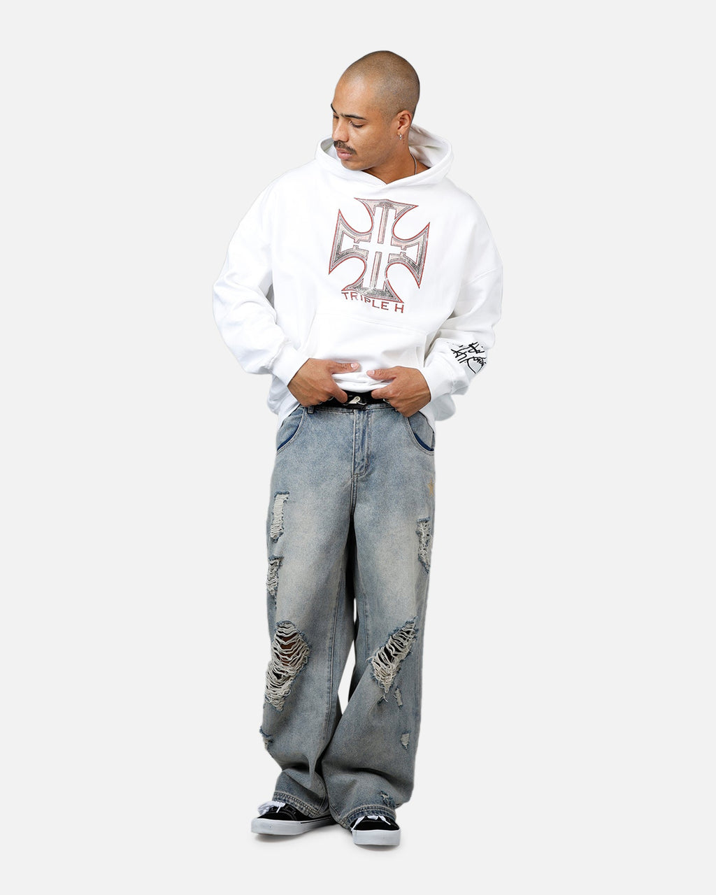 Culture Kings X WWE Triple H Wrestlemania XLI Hoodie White