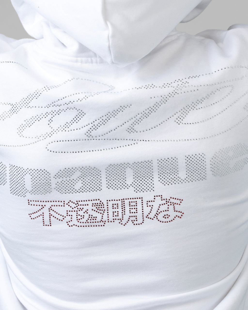 Loiter Opaque Rhinestone Premium Hoodie Off White