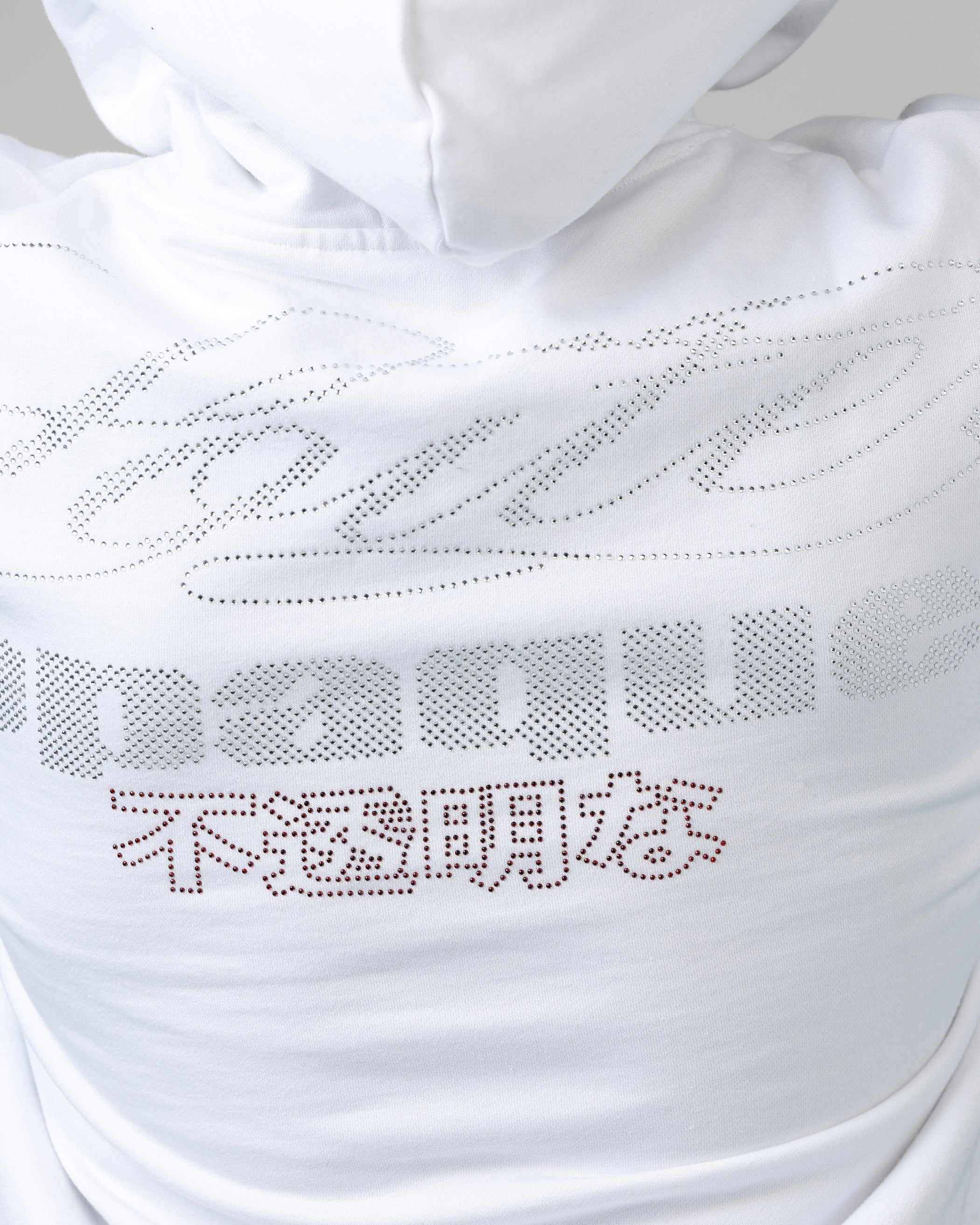 Loiter Opaque Rhinestone Premium Hoodie Off White
